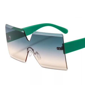 Open image in slideshow, Green Square Oversized Sunglasses
